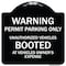 Signmission Permit Parking Only Unauthorized Vehicles Booted at Vehicle Owners Expense, A-DES-BW-1818-22712 A-DES-BW-1818-22712 - alternate 1